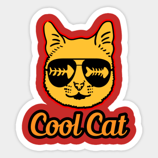 Cool cat eye fish Sticker